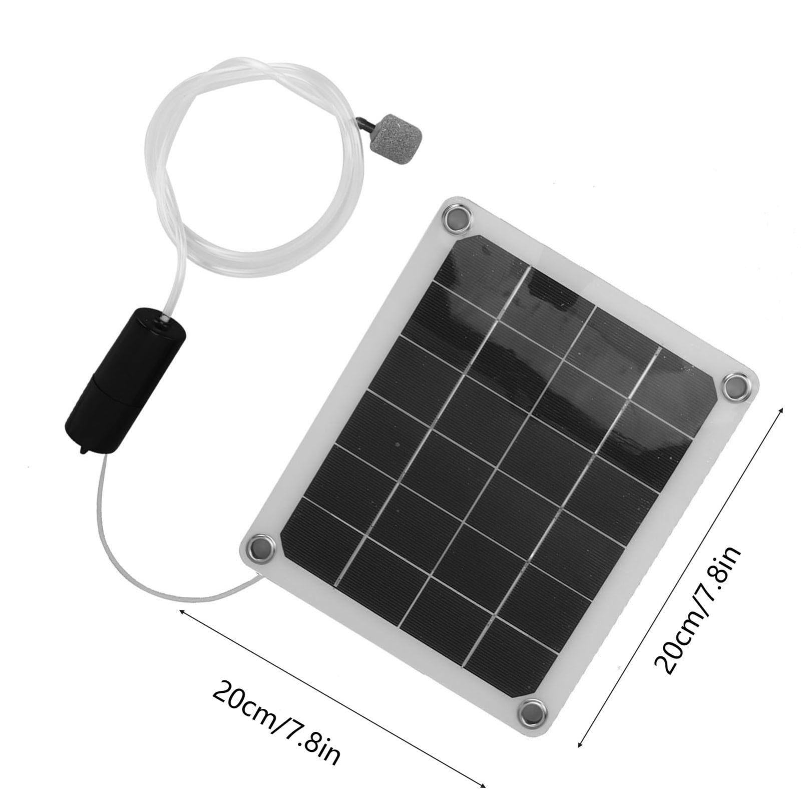 Solar Pond Aerator 10 W with Air Stones for Fishponds and Aquariums 20 W Adjustable Pump Noiseless Solar-Powered Oxygenation System