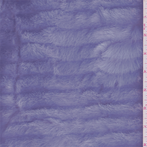 Lavender Textured Stripe Faux Fur, Fabric By the Yard