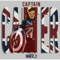 thumbnail image 2 of Junior's Marvel What if…? Captain Carter  Graphic Tee Athletic Heather Small, 2 of 3