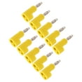 thumbnail image 2 of 10pcs 4mm Stackable Banana Plug Connectors Solderless Banana Plugs for Security AccessoriesYellow, 2 of 8