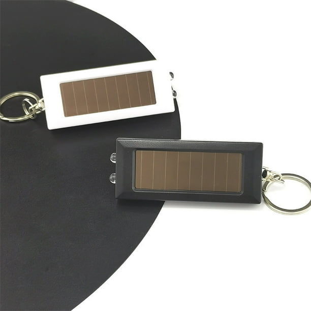 Linterna LED recargable con energía solar, pequeña lámpara de emergencia, linterna portátil para llaves, batería de litio, resistente al agua, ideal para acampar y emergencias, con