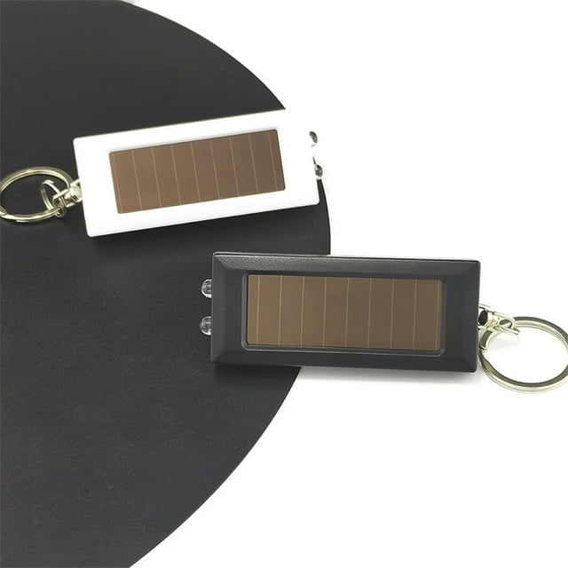 Linterna Solar Recargable Led Mini para El Hogar, Pequeña y Portátil, Ideal para Llavero | Plástico Negro | 3 Led | 7,1 X 2,1 X 1 Cm | 50 G | Perfecta para Regalo