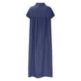 thumbnail image 6 of Spring Dresses For Women Sevevn Women's Summer Casual Color Sleeveless Oversized Skirt-Breasted Cotton Linen Shirt Dress Womens Summer Dresses, 6 of 6