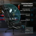 thumbnail image 2 of GTRACING Gaming Chair with Footrest Ergonomic Reclining Office Chair Swivel Rocker, Black, 2 of 8
