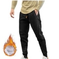 thumbnail image 1 of Pantalones deportivos largos de forro polar grueso para hombre, para correr, fitness, entrenamiento diario, cálidos, de poliéster, 1 of 8