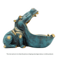 thumbnail image 6 of Figurine Candy Dish & Key Bowl Unique Resin Hippopotamus Statue for Office Desk & Entry Table Decor,Gold, 6 of 8