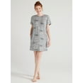 thumbnail image 3 of Joyspun Women’s Short Sleeve Sleep Shirt, Sizes S/M to 2X/3X, 3 of 6