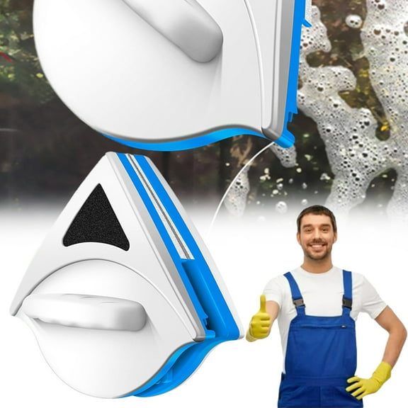 Clearance! Magnetic Window Cleaner, Window Cleaner Window Sill Cleaner Upgrade Window Cleaner Double Window Cleaner Design Window Wipers For Glass (Blue*2 3 8Mm)