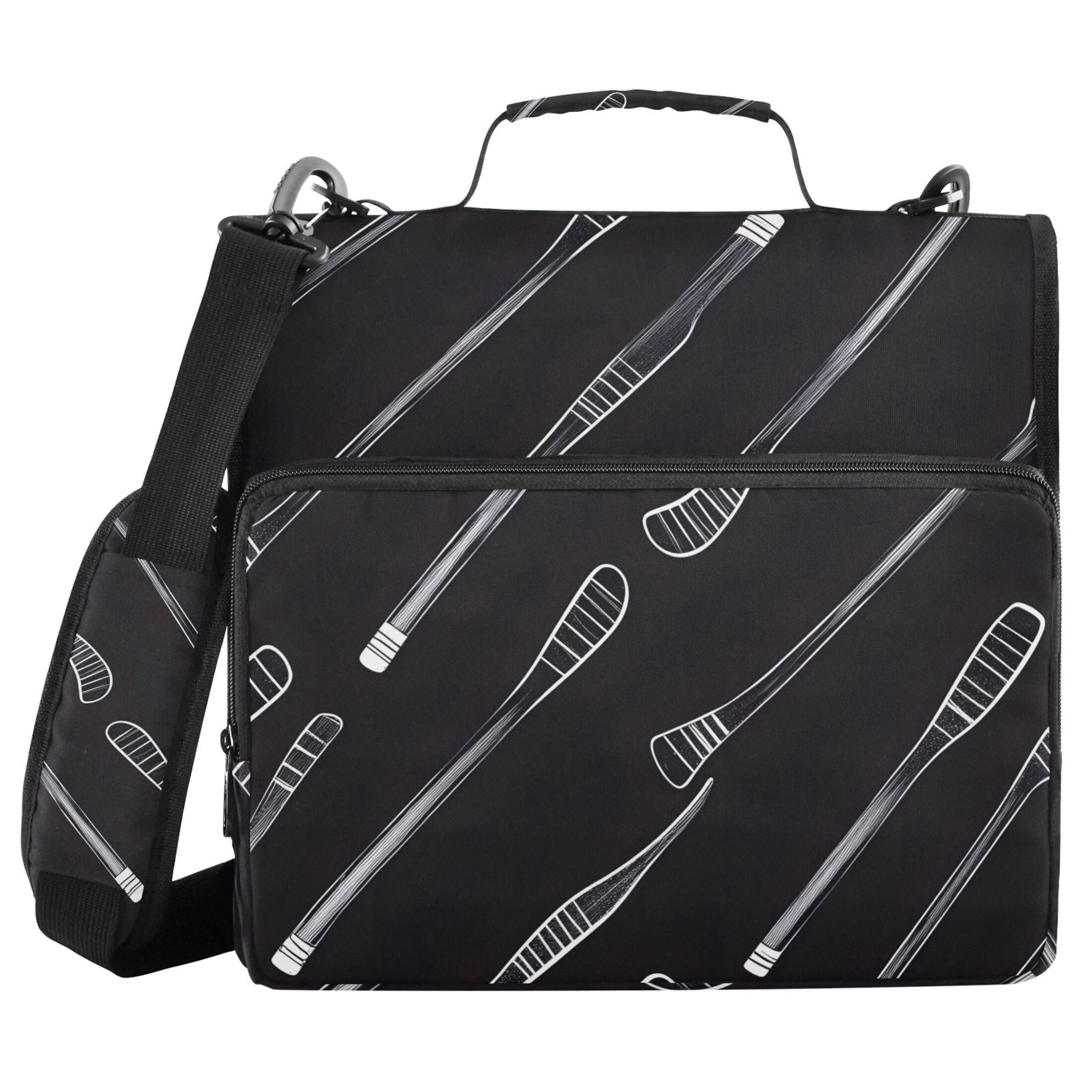 ALAZA Zipper Binder Hockey Sticks 3 Ring Trapper Keeper File Folder Organizer Bag