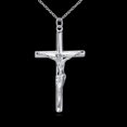 thumbnail image 3 of Sterling Silver Jesus Cross Crucifix Pendant Necklace Jewelry J-SS-117, 3 of 4