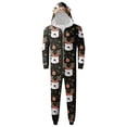 thumbnail image 5 of VNKIDY Men Men Family Pajamas Xmas Print Hooded Homewear Long Sleeve Hooded Zip Up Romper Sleepear For Home Wear Stylish Pjs, 5 of 9