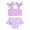 Purple, variant on Happy Town Toddler Girls Two Pieces Swimsuit Color Block Beach Bathing Suit 18M-5T