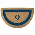 thumbnail image 1 of Nedia Home O2090Q 22 x 36 Po Cadre Monophoto Bleu Robuste Tapis de Coco Monogrammé Q - Demi-Ronde, 1 of 1