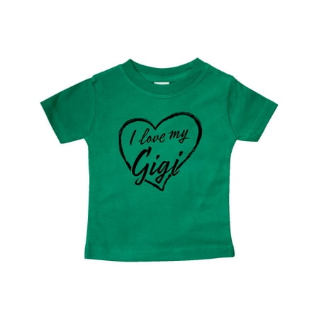 

Inktastic I Love My Gigi in Black Chalk Heart Gift Baby Boy or Baby Girl T-Shirt