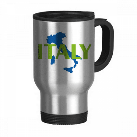 

Map Italy Europe Barcelona Travel Mug Flip Lid Stainless Steel Cup Car Tumbler Thermos
