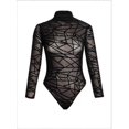 thumbnail image 4 of Women Jumpsuit Pajamas Sexy Pajamas Black Sheer Mesh Long Sleeve Jumpsuit Bodysuits Multiple Sizes Available, 4 of 5