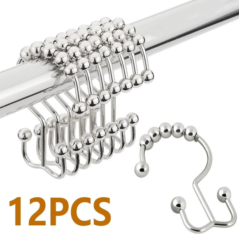 Bronze Cosfy Shower Curtain Hooks Double Glide Shower Curtain Rings Rustproof Metal Heavy Duty Roller Bathroom Shower Rods Curtains Liners Set of 12 Bronze Cosfy Shower Curtain Hooks Double Glide Shower Curtain Rings Rustproof Metal Heavy Duty Roller Bathroom Shower Rods Curtains Liners Set of 12
