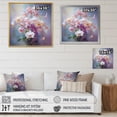 thumbnail image 4 of Designart "Peach Orchids love expression V" Floral Floater Framed Canvas Art Print, 4 of 7