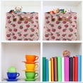 thumbnail image 6 of Yayeee 2 Pack Canvas Storage Basket with Handles for Shelves Fabric Bins Closet Organizer, Cherries Pattern, 6 of 8