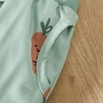thumbnail image 6 of Bysome Boy Girl Easter Outfit Carrot Print Crew Neck Long Sleeve Tops With Pants Easter Party Fashion Kids Clothes Set Green Size 6-12 Months, 6 of 6