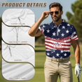 thumbnail image 5 of Aplkyhs Patriotic USA Star Matching Couple Sport Shirts Couple Golf Matching Outfits Machine Washable Mens Hawaiian Shirt Quarter Zip Mens Shirts Casual for Golf,Tennis,Running,Gym, 5 of 6