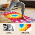 thumbnail image 4 of Colorful Tie Dye Mandala Pattern Hot Yoga Mat Towel Non Slip for Hot Yoga - Quick-Drying Yoga Mat Cover with 4 Corner Pockets with Travel Bag - Hot Yoga Towel Non Slip 70"x26", 4 of 6