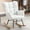 Ivory, variant on Fabric Glider Chair - Unwind In Your Bedroom And Living Room With Foam Padding Rocking For Room, Modern Filling Eucalyptus Wood Frame