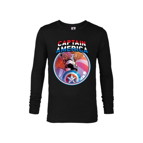Marvel Captain America Symbol of Truth Sam Wilson - Long Sleeve T-Shirt for Men - Customized-Black
