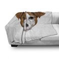 thumbnail image 3 of Jack Russell Soft Flannel Fleece Throw Blanket, Detailed Portrait of Hand Drawn Dog Animal Lover Puppy, Cozy Plush for Indoor and Outdoor Use, 50" x 60", Brown White, by Ambesonne, 3 of 6