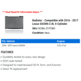 thumbnail image 2 of Radiator - Compatible with 2016 - 2017 GS200t 2.0L 4-Cylinder, 2 of 2