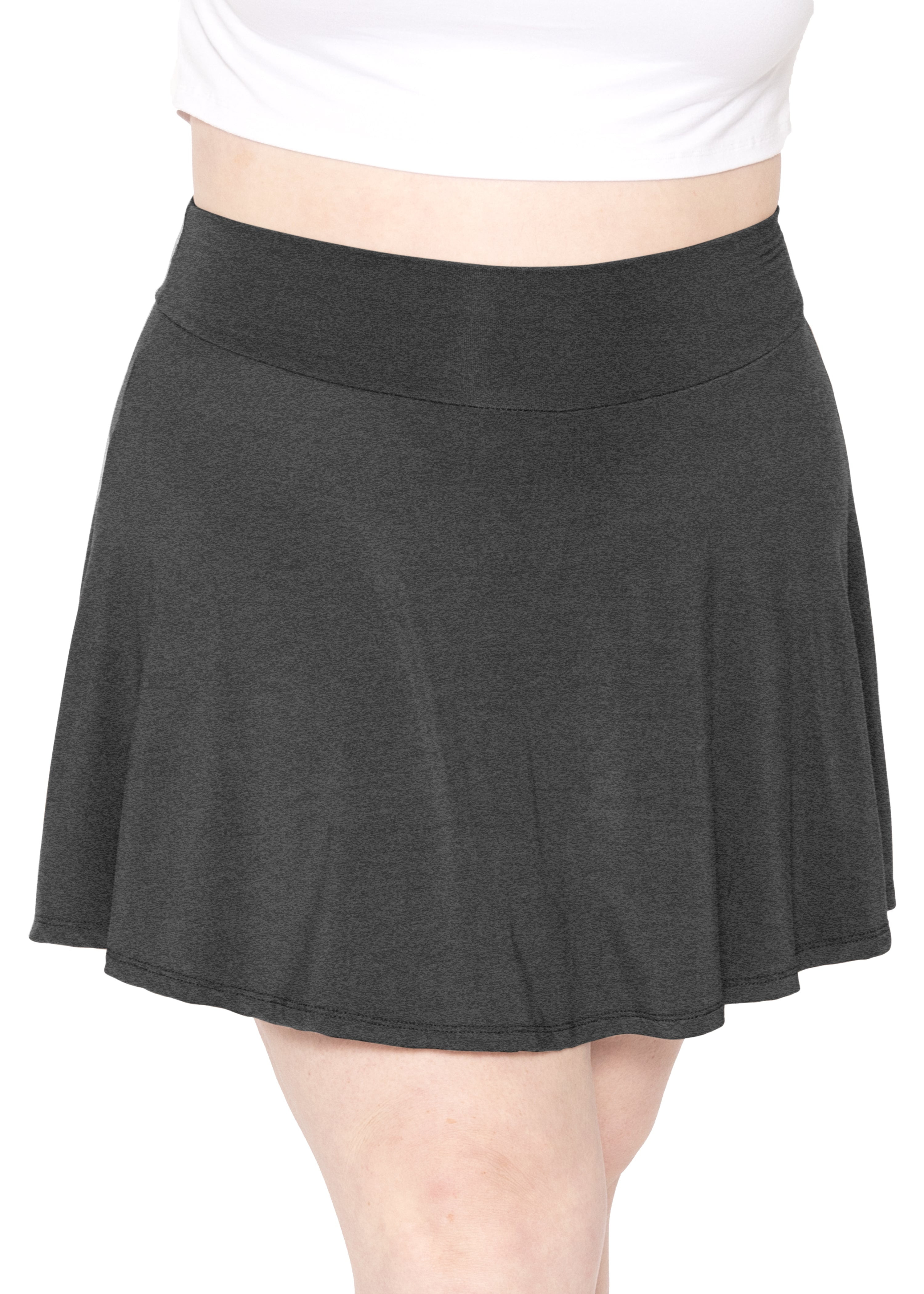 Women's High Waist Skater Skirt with Built in Shorts | Plus Size XL-3X -  Walmart.com