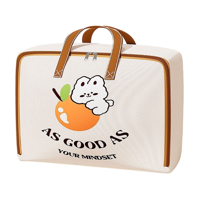 Multi-Purpose Storage Bag with Handles for General Home Organization, Versatile Medium Size Cloth Tote for Clothes Linens Toys, Waterproof and Stackable Design for Neat Closet Garage Storage