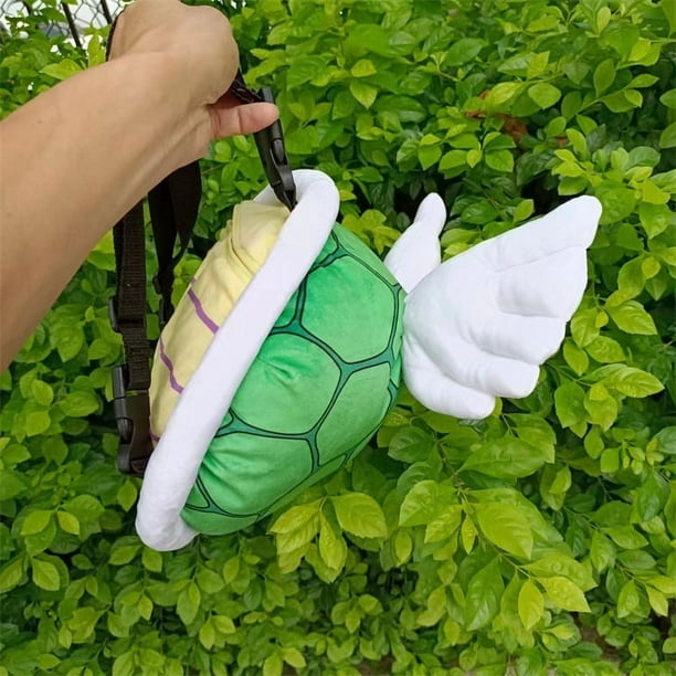 Kids Backpack, Koopa Bowser Backpack Turtle Shell Green Soft Stuffed Cartoon Cute Turtle Costume Backpack, Cosplay Costume accessory Prop