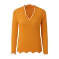 thumbnail image 3 of YUNAFFT Women's Fashion Sweater Clearance, Women's Fashion Casual Long Sleeve Stripe V-neck Knitted Sweater Tops, 3 of 9