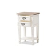 thumbnail image 4 of Baxton Studio Dauphine Provincial Style Weathered Oak and White Wash Distressed Finish Wood Nightstand, 4 of 8