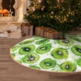thumbnail image 5 of Gaeub Green Kiwi Print Christmas Tree Skirt,Christmas Decorations,Round Xmas Skirt for Christmas Indoor Decorations Xmas Winter Holiday Party Supplies-30", 5 of 6