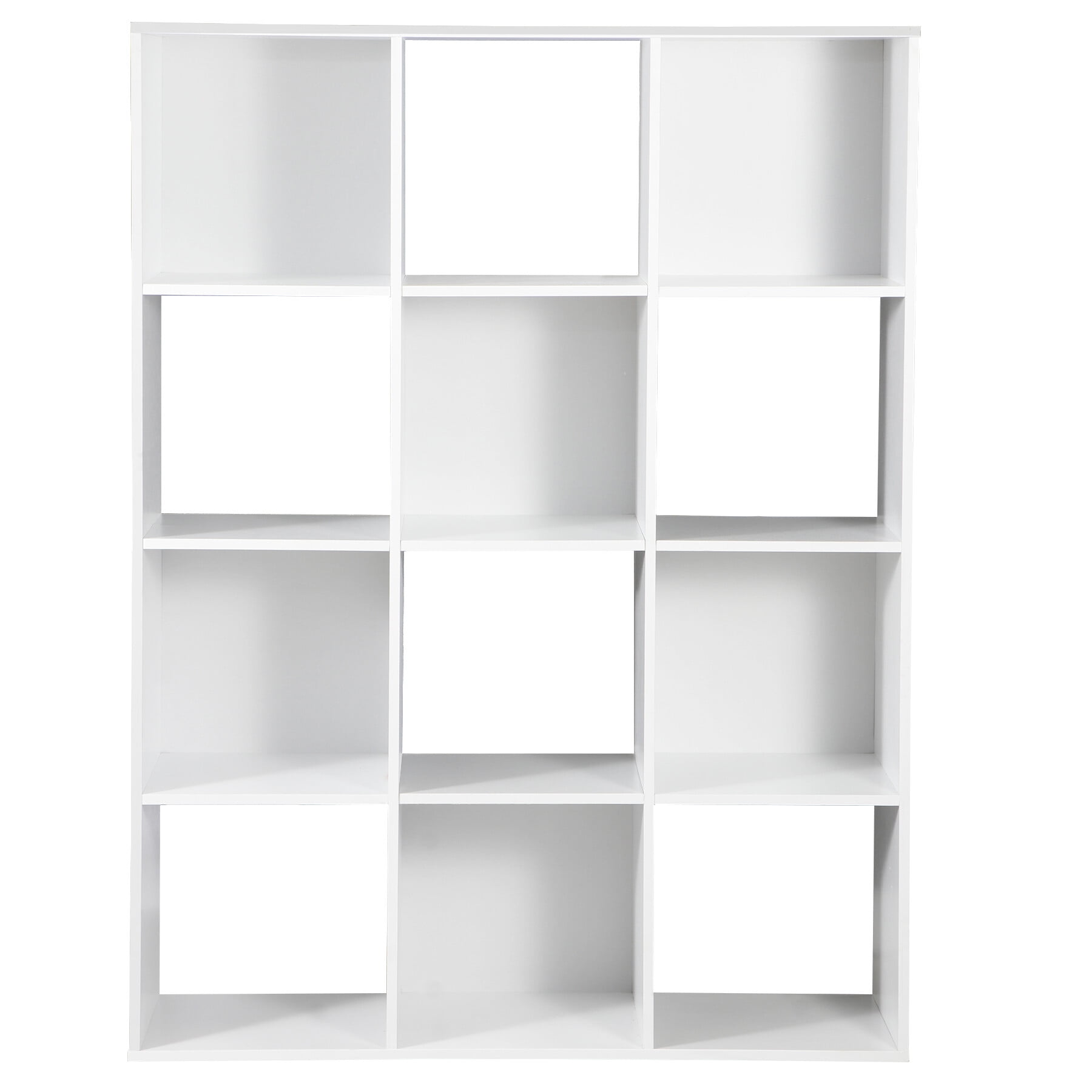 ZENY 12 Wood Cubes Storage Organizer Bookcase Bookshelf Display Rack for Home, Office