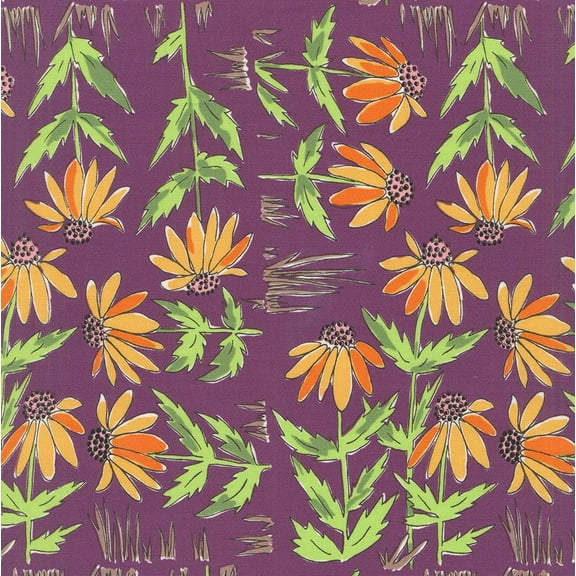Free Spirit Fabrics Color Fusion Laura Heine Plum Daisy
