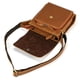 thumbnail image 3 of Bolso de hombro de cuero genuino para hombre Bolso cruzado de cuero de Caballo Loco Bolso de hombro con tapa abatible de piel de vaca de capa superior, 3 of 6