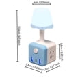 thumbnail image 3 of Multifunctional LED Desk Lamp with Power Strip – Wall Plug Night Light with USB A USB C Outlets – Touch Control Dorm Room Office Bedside Lamp, 3 of 8