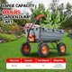 thumbnail image 2 of 800 lbs garden dump cart - utility cart con 10in tires, heavy duty wheelbarrow tires para yard, garden y lawn, 2 of 5