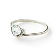 thumbnail image 3 of Galaxy Gold 14K White Gold 0.97 Carat Natural Diamonds and Heart-Shaped Aquamarine Ring - March Birthstone - Courage & Clarity - Sizes 5.5 to 11 - Fine Jewelry for Women, 3 of 5