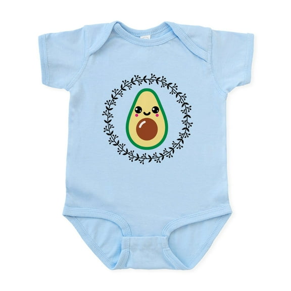 CafePress - Avocado Lover Kawaii Body Suit - Baby Light Bodysuit, Size Newborn - 24 Months