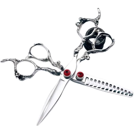 Professional 6.0 Inch Hairdressing Scissors Set, Sharp Barber Scissors, Stainless Steel Salon Ergonomic Design for Comfortable Home & Use