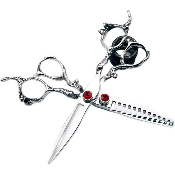 Professional 6.0 Inch Hairdressing Scissors Set, Sharp Barber Scissors, Stainless Steel Salon Ergonomic Design for Comfortable Home & Use