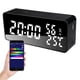 thumbnail image 1 of Despertador para dormitorio con 5 alarmas y pantalla LED, espejo de escritorio, 1 of 8