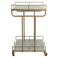 thumbnail image 3 of Safavieh Dawson 2 Tier Modern Glam Rectangle Bar Cart with Casters, 3 of 9