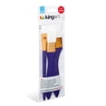 thumbnail image 3 of KINGART® Studio All-Purpose Art, Craft & Hobby White Nylon Large Area Brushes, Set of 3, 3 of 4