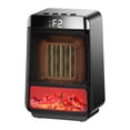 thumbnail image 2 of Calentador de chimenea eléctrico,Calentador de chimenea eléctrico decorativo ajustable,Adorno de chimenea portátil de pie con temporizador de 8 horas,Calentador de mesa con llama realista, 2 of 10