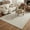 Cream/Beige, variant on Harlow Hill Villa 5' x 7'10" Beige/Cream Floral Polyester Indoor Area Rug